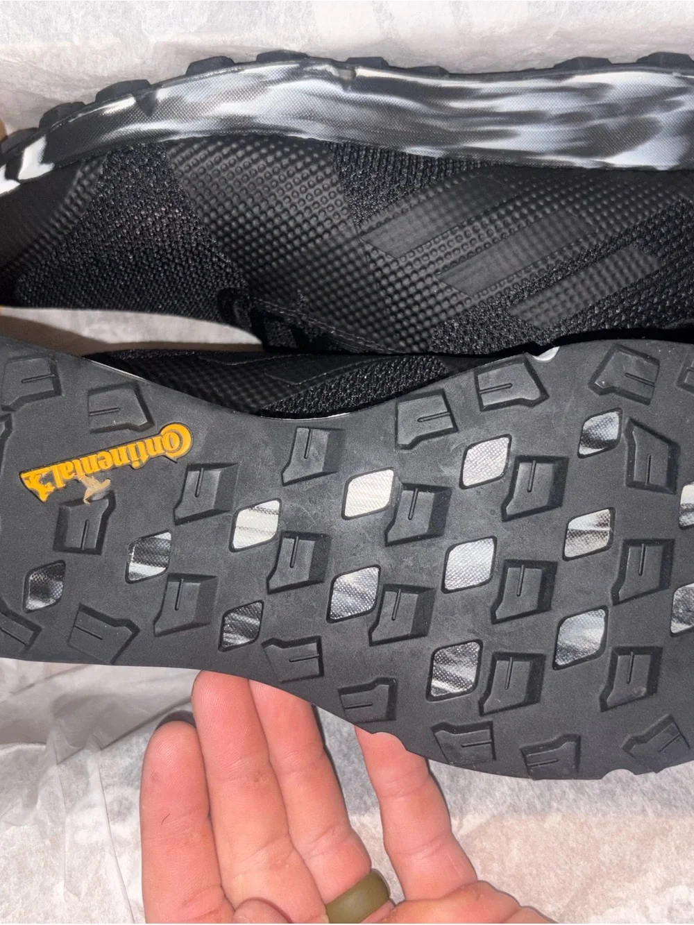 adidas Terrex Men's Black Athletic Shoes with Marbled Sole